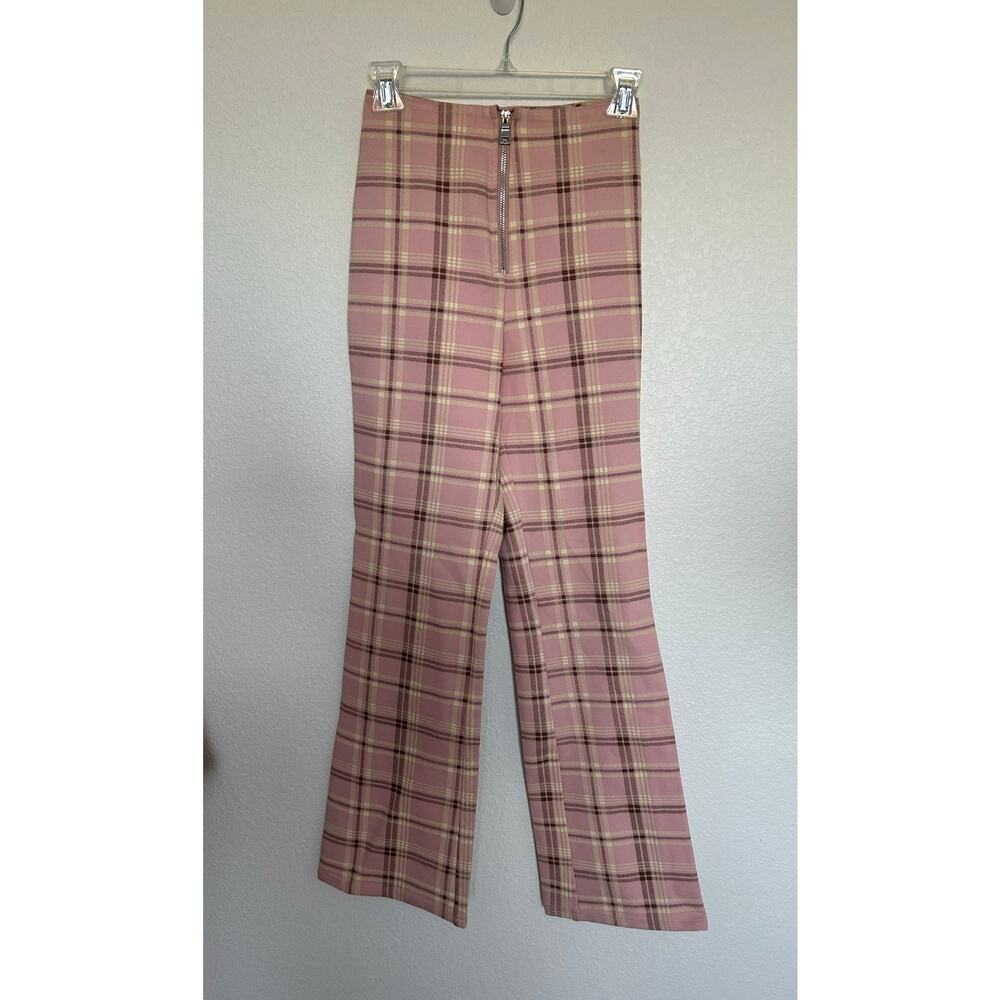 I.AM.GIA Pink Polaris  Plaid High Waisted Pants - XS - Picture 2 of 9